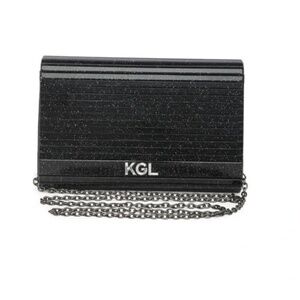NWT Party Crystal Envelope Clutch Kurt Geiger London Black w/ Chain